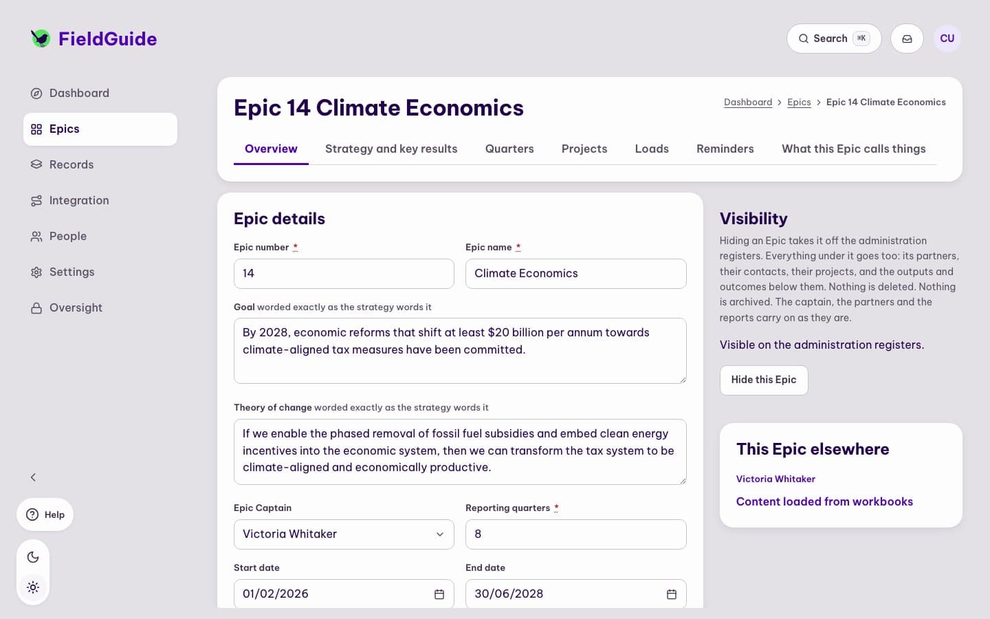 FieldGuide – FieldGuide: quarterly reporting for a philanthropic portfolio, as one audited record instead of thirty spreadsheets